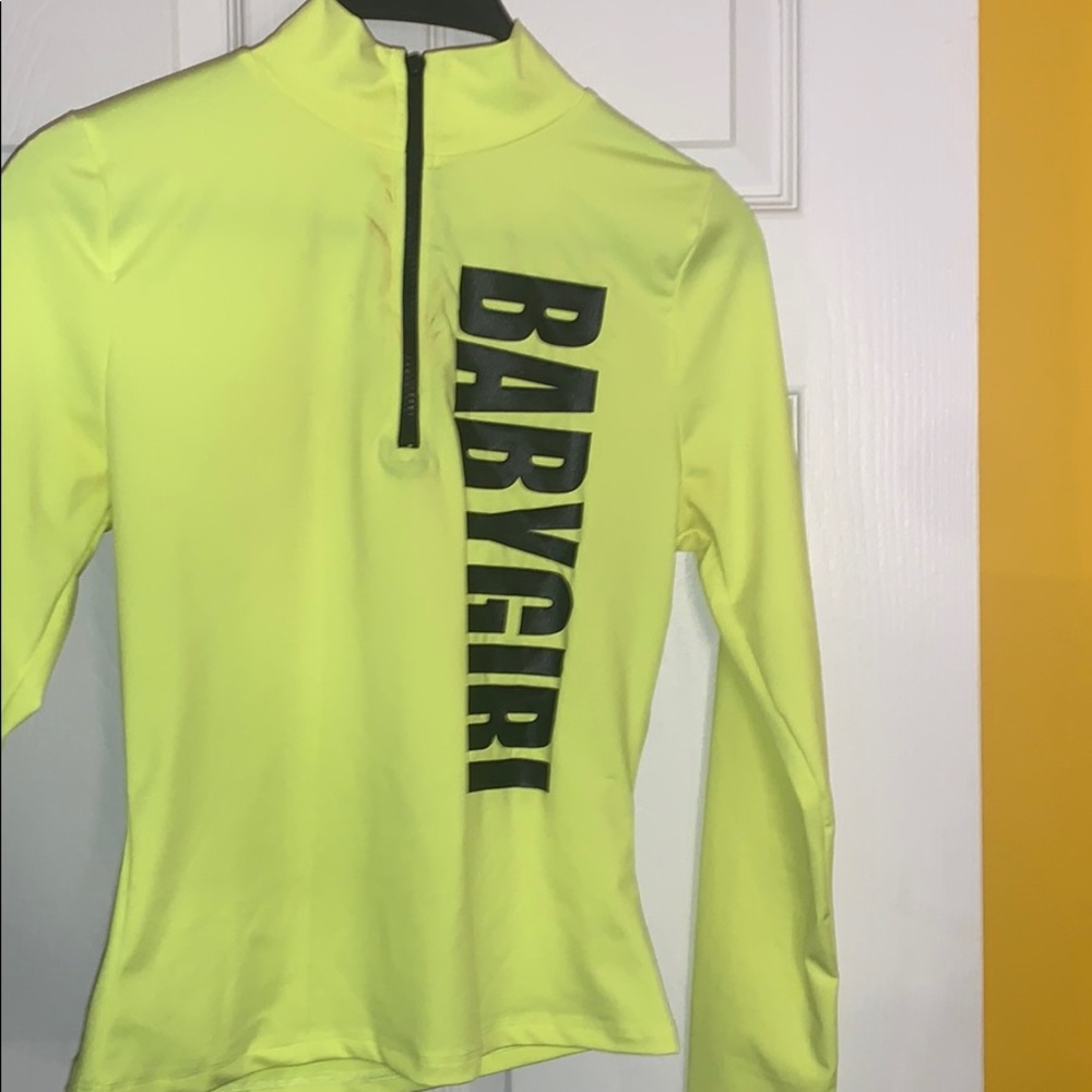 Fashion Nova Neon Long Sleeve “Baby Girl” Top